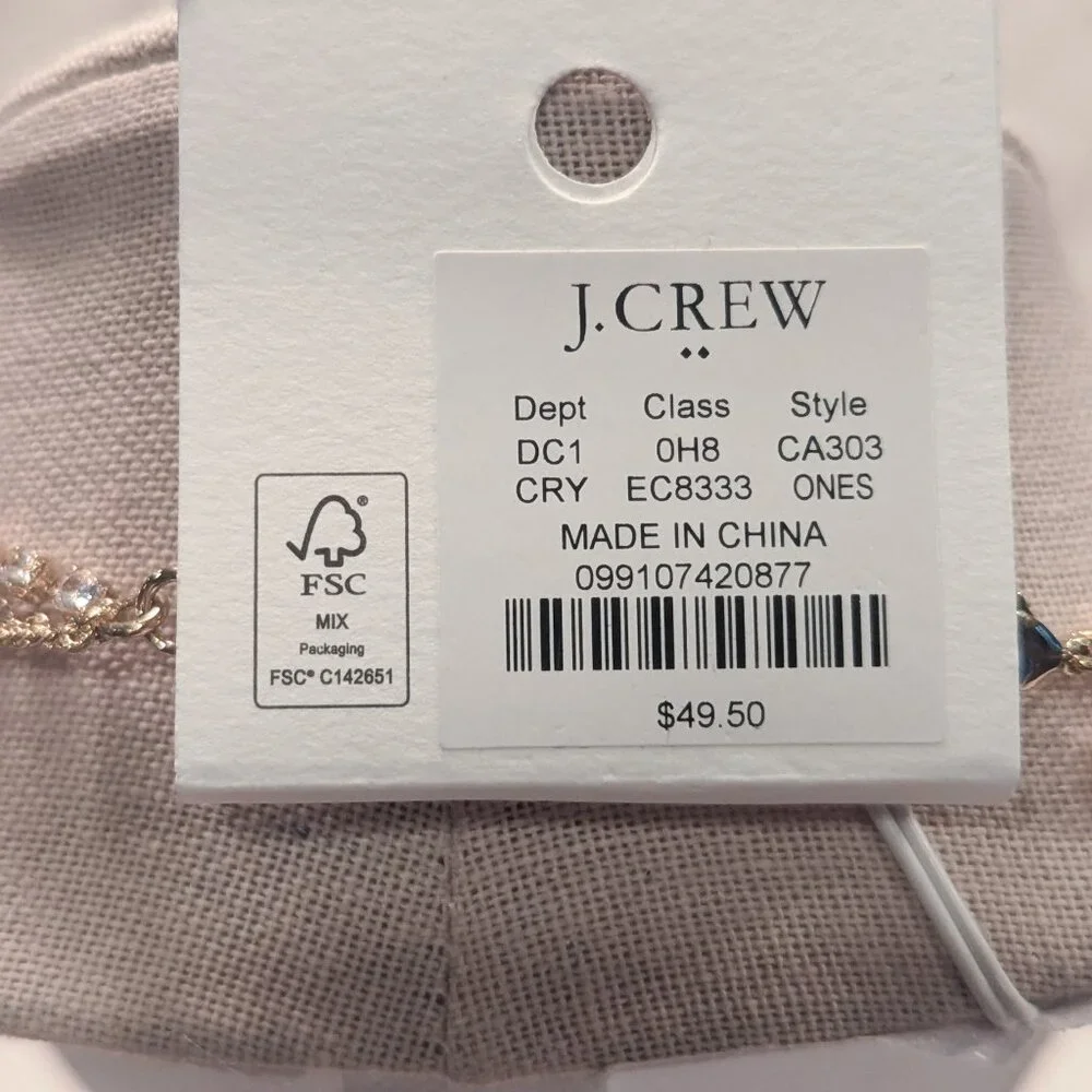 J.Crew Factory Crystal Layering Necklace